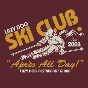Lazy Dog Ski Club // 100% Cotton T-Shirt
